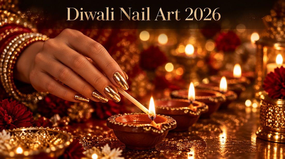Diwali Nail Art 2026: Gold Glitter & Festive Nail Designs