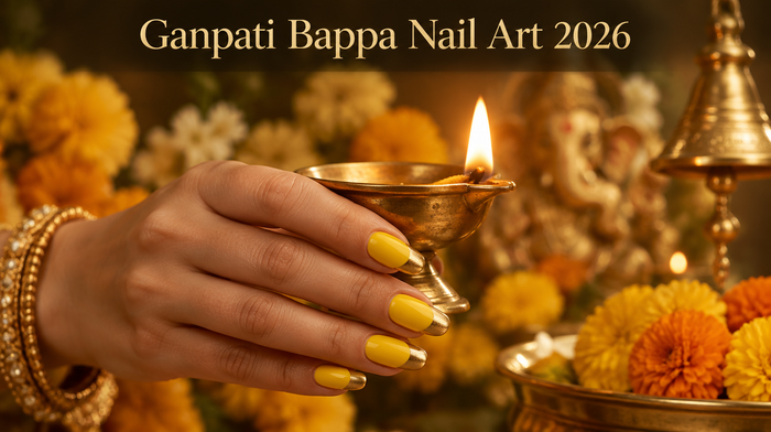 Ganpati Bappa Nail Art 2026: Festive Press-On Nail Designs
