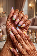 Colourful French Press-On Nails