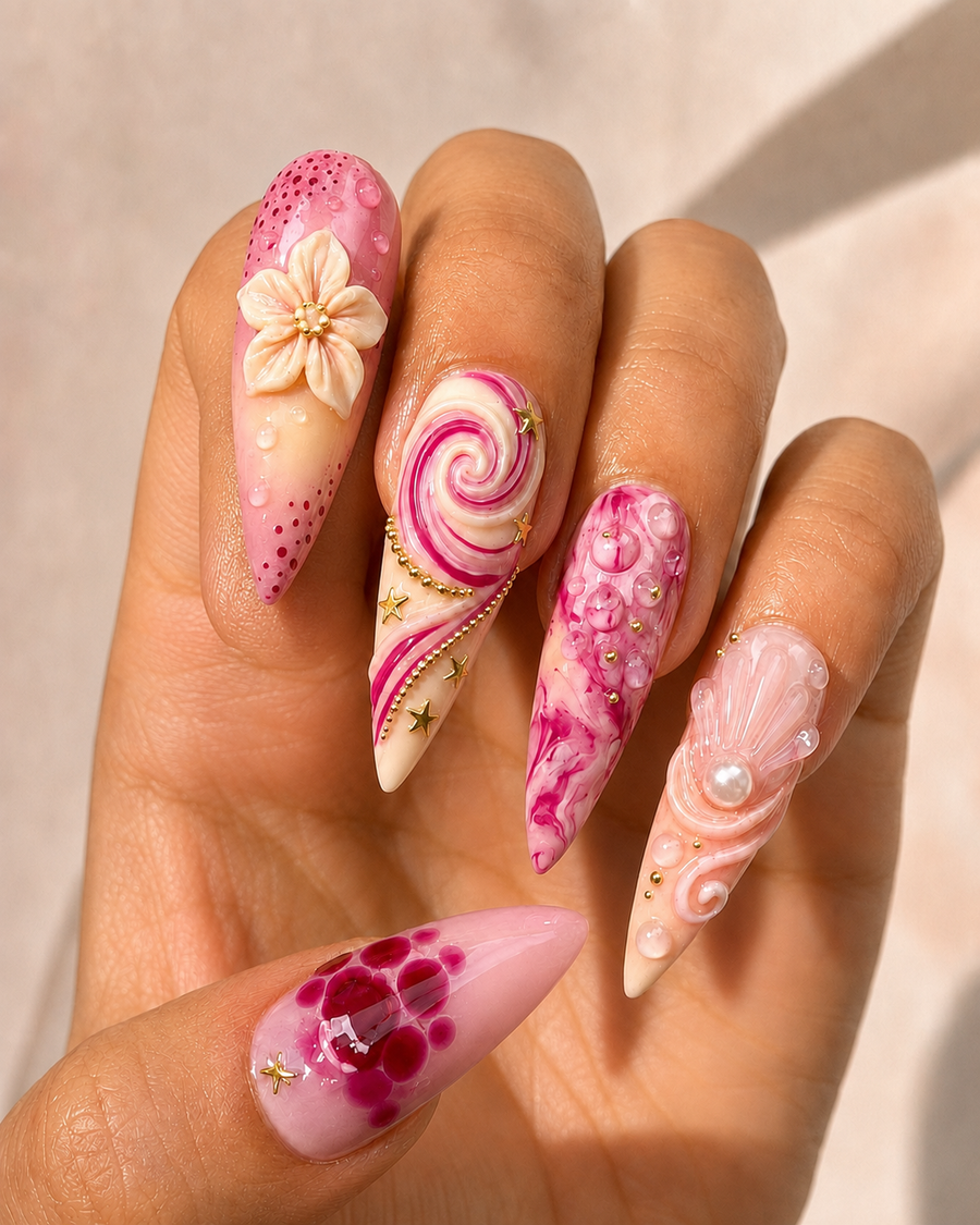 Candy Couture on hand, angle three