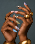Festive Mosaic - Leopard and Floral Mix Press-On Nails