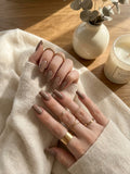 Mocha Square Press-On Nails