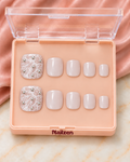 Pearl Frost Pedicure Press-On Toe Nails