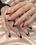 Noir Wing French Press-On Nails