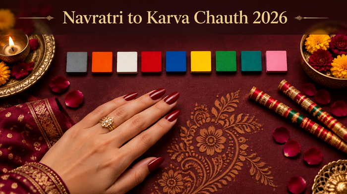 Navratri to Karva Chauth 2026: Day-by-Day Nail Colour Guide