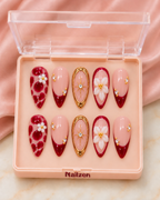 Crimson Petal Leopard Press-On Nails