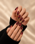 Wine Glaze Gold worn