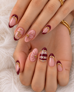 Blush Rose Maroon French worn