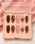 Mocha Leopard Bloom Press-On Nails