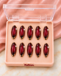 Wine Glaze Gold Press-On Nails