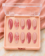 Blush Bow Shimmer worn