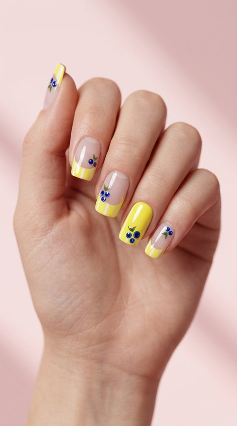 Blueberry Lemonade Press-On Nails