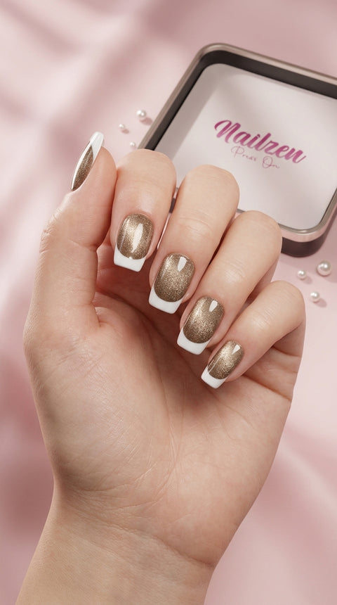Bronze Cat Eye Press-On Nails
