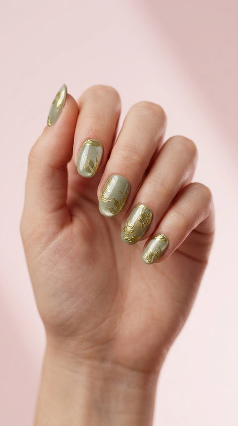 Olive Bloom Press-On Nails