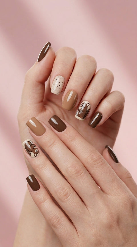 Squirrel Love Press-On Nails