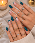 Aonami - Emerald Gold Vine Press-On Nails