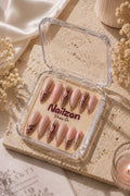 Blush Leopard Marble Press-On Nails
