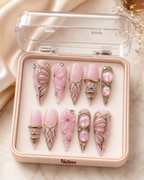 Blush Papillon full press-on set in box