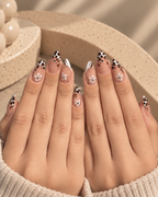 Dalmatian Bow Chic press-on nails