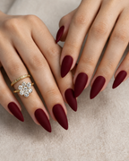 Deep Wine Gloss press-on nails