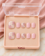 Cherry Blossom Pedicure Press-On Toe Nails