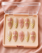French Muse nude French tip press-on nails box