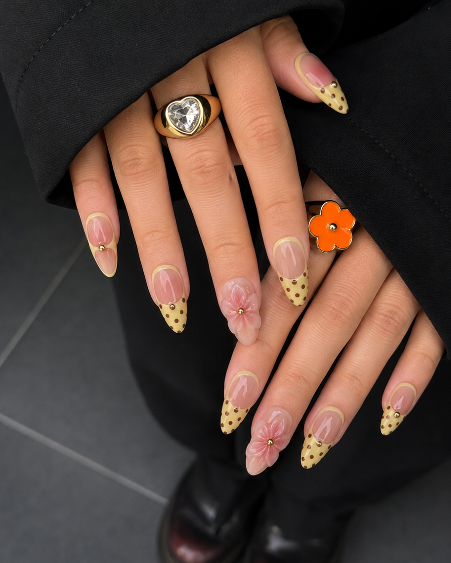 French Muse nude French tip press-on nails