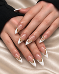 Golden Wing French Press-On Nails