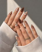 Café Mocha press-on nails