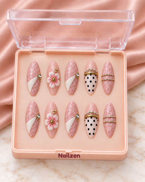 Berry Blush Charm Press-On Nails