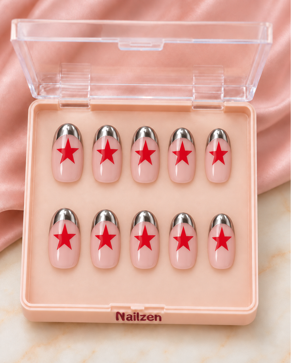 Starlet Red Press-On Nails