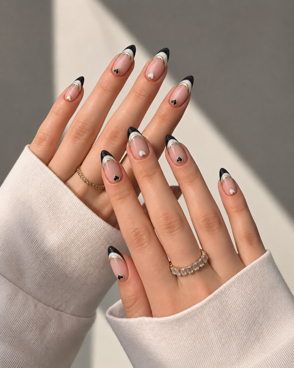 Noir French Press-On Nails