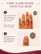 How to use a coin to size your nail beds - NailZen sizing guide