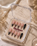 Noir Leopard Charm Press-On Nails