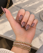 Noir Polka Blush press-on nails box
