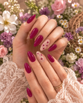 Starberry - Berry Floral Press-On Nails