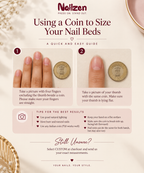 Using a Coin to Size Your Nail Beds - NailZen sizing guide