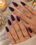 Veloura - Deep Plum Gloss Press-On Nails